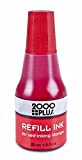 Cosco Self-Inking Stamp Ink Refill, 25 cc (.9 oz) bottle, Red