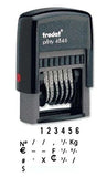 Trodat .125" x .6875" 6 Digit Self-Inking Numberer Rubber Stamp (Black)