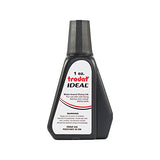 Trodat 45173 Ideal Premium Replacement Ink for Use with Most Self Inking and Rubber Stamp Pads, 1oz, Black