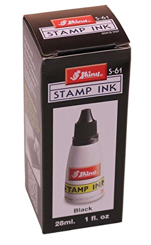 1fl oz Black Ink for Self Inking Stamps, by Shiny