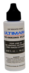 Ultimark Ink to Re-ink Ultimark and Royal Mark Pre-inked Stamps (Black)