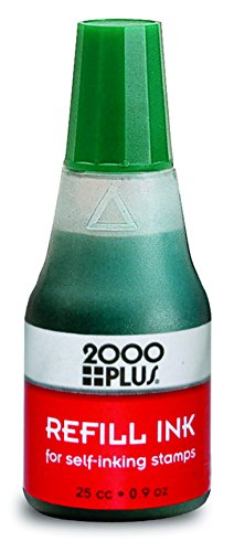 Cosco 090678 Premium Self-Inking Stamp Ink Refill, Easy to use Drip Applicator, Green