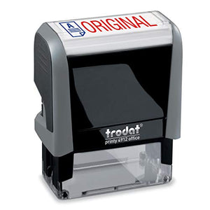 Original Trodat Printy 4912 Self-Inking Two Color Stock Message Stamp