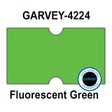 240,000 Genuine GARVEY 2112 FL Green General Purpose Labels: Full case - no Security cuts [Compatible w/Motex MX-5500, Towa 1 Line, Jolly, Hallo, Freedom and Impressa 2112 Punch Hole (PH) Labelers]