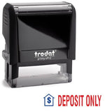 Trodat 4912 Rectangle Stock 2 Colors Self Inking Rubber Stamp With Deposit Only With Pic by Trodat