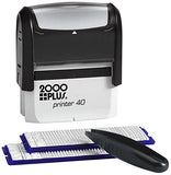2000 PLUS Self-Inking Custom Stamp Kit, 2-1/4" x 78" Impression, Black Ink (026293)