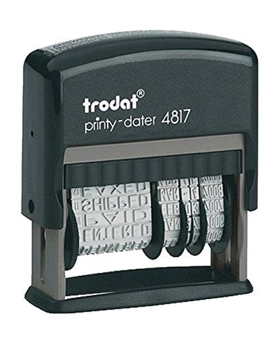 Trodat 4817 Dial a Phrase Dater- ANSWERED, CHECKED, BACK ORDERED, DELIVERED, CANCELLED, ENTERED, BILLED, PAID, RECEIVED, SHIPPED, CHARGED, FAXED. by Trodat Office Product
