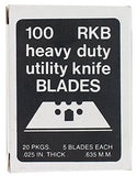 100 Count 3 Notch Utility Knife Blades RKB100
