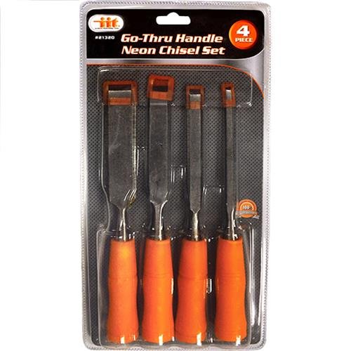 IIT 21320 Wood Chisel Set with Handles, 4-Piece