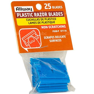 Allway Plastic Razor Blades - 25 per bag