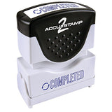 ACCU-STAMP2 Message Stamp with Shutter, 1-Color, COMPLETED, 1-5/8" x 1/2" Impression, Pre-Ink, Blue Ink (035582)