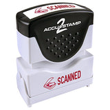 ACCU-STAMP2 Message Stamp with Shutter, 1-Color, SCANNED, 1-5/8" x 1/2" Impression, Pre-Ink, Red Ink (035618)