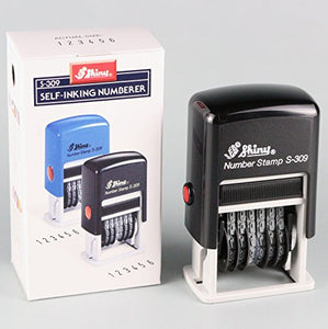 Shiny stamp number - printer S-309