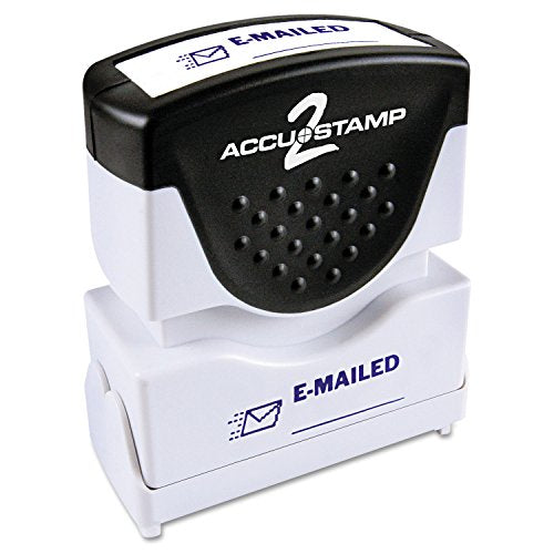 ACCUSTAMP2 035577 Accustamp2 Shutter Stamp with Microban, Blue, EMAILED, 1 5/8 x 1/2 (COS035577)