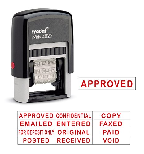 Trodat Printy Economy 12 Message Multi-Word Band Stamp, 4mm Print (4822)