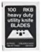 Allway Tools RKB100 3 Notch Utility Knife Blades 100 Count