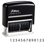 Shiny Self-Inking 13 Band Rubber Numberer - S-313 - BLACK INK (42515-K)