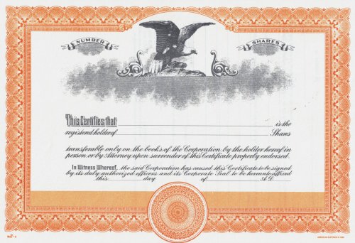 Duke 4 Stock Certificates (Pack of 25)